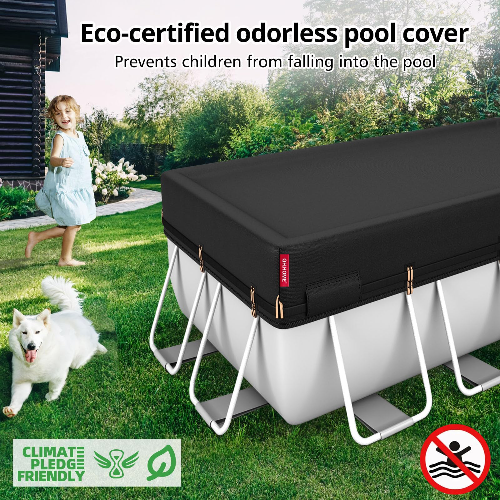 QH.HOME folded cover in storage showing compact convenient storage benefit