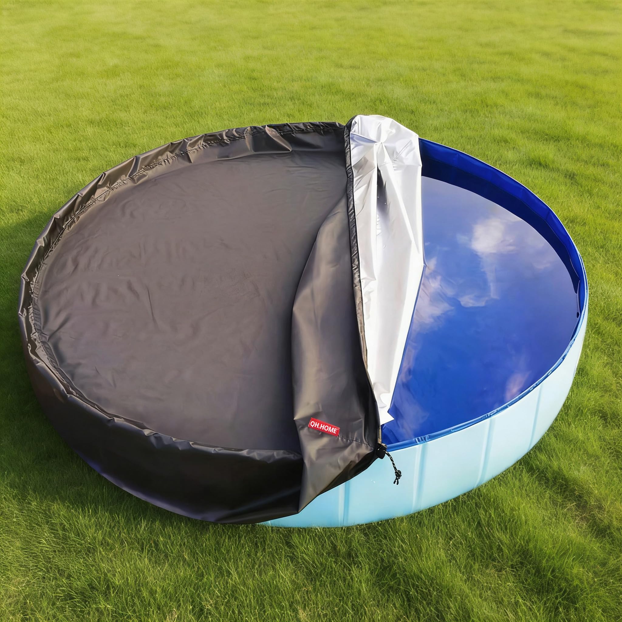 QH.HOME front view of round cover showing secure fit and protection