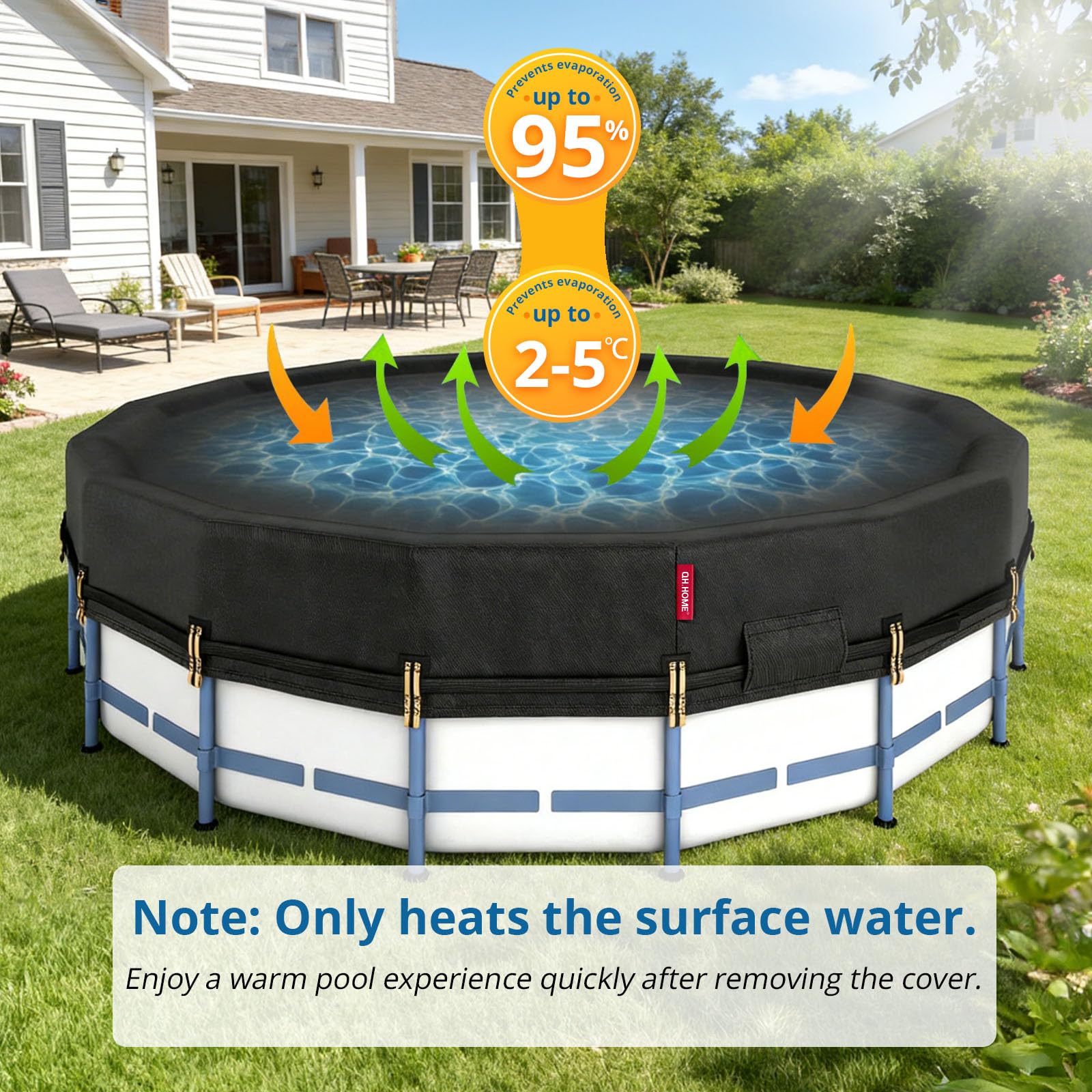 QH.HOME waterproof seam strip closeup preventing rain seepage and overflow