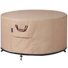 QH.HOME front view of 44-inch fire pit cover protecting pit