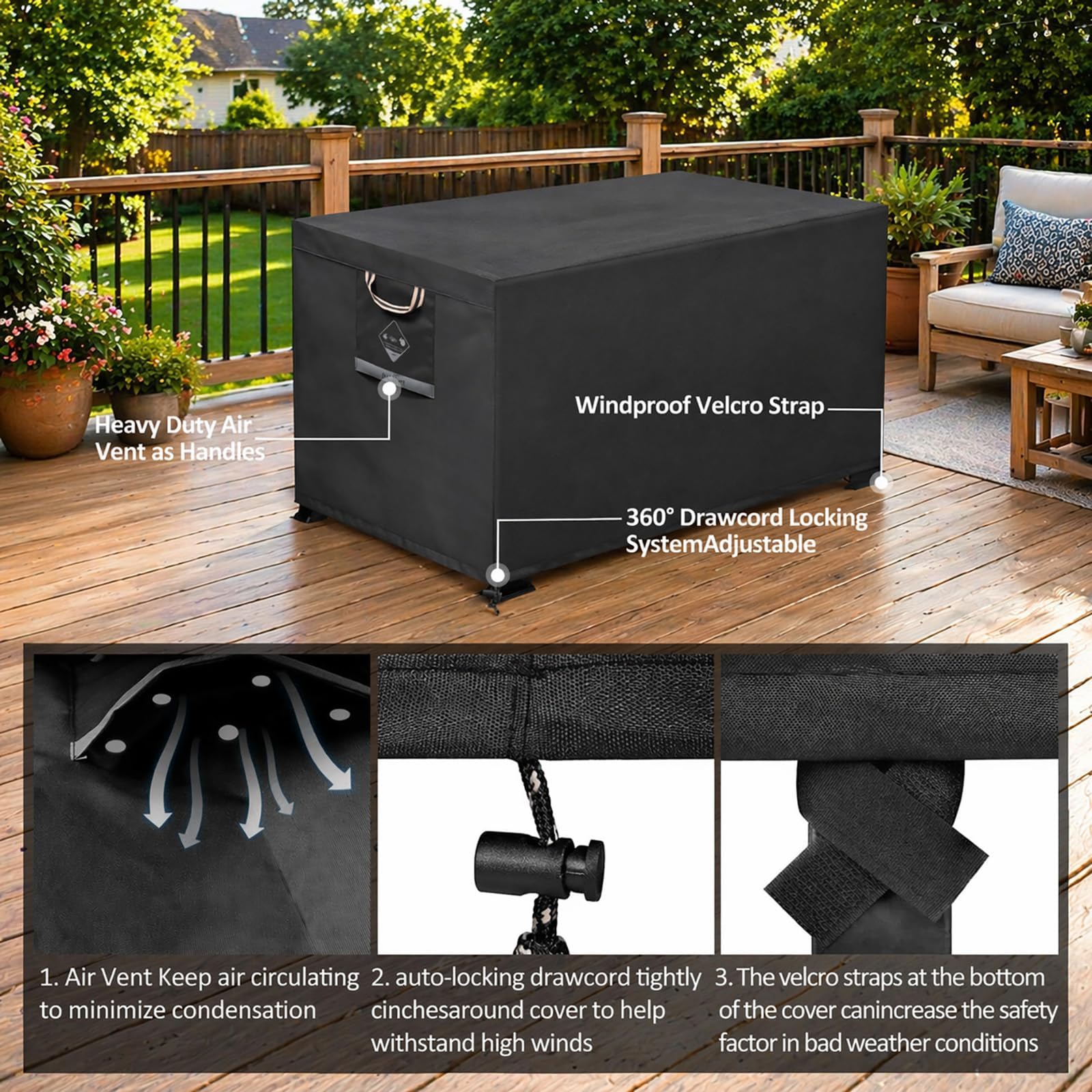 QH.HOME rolled cover with handle for compact storage and portability