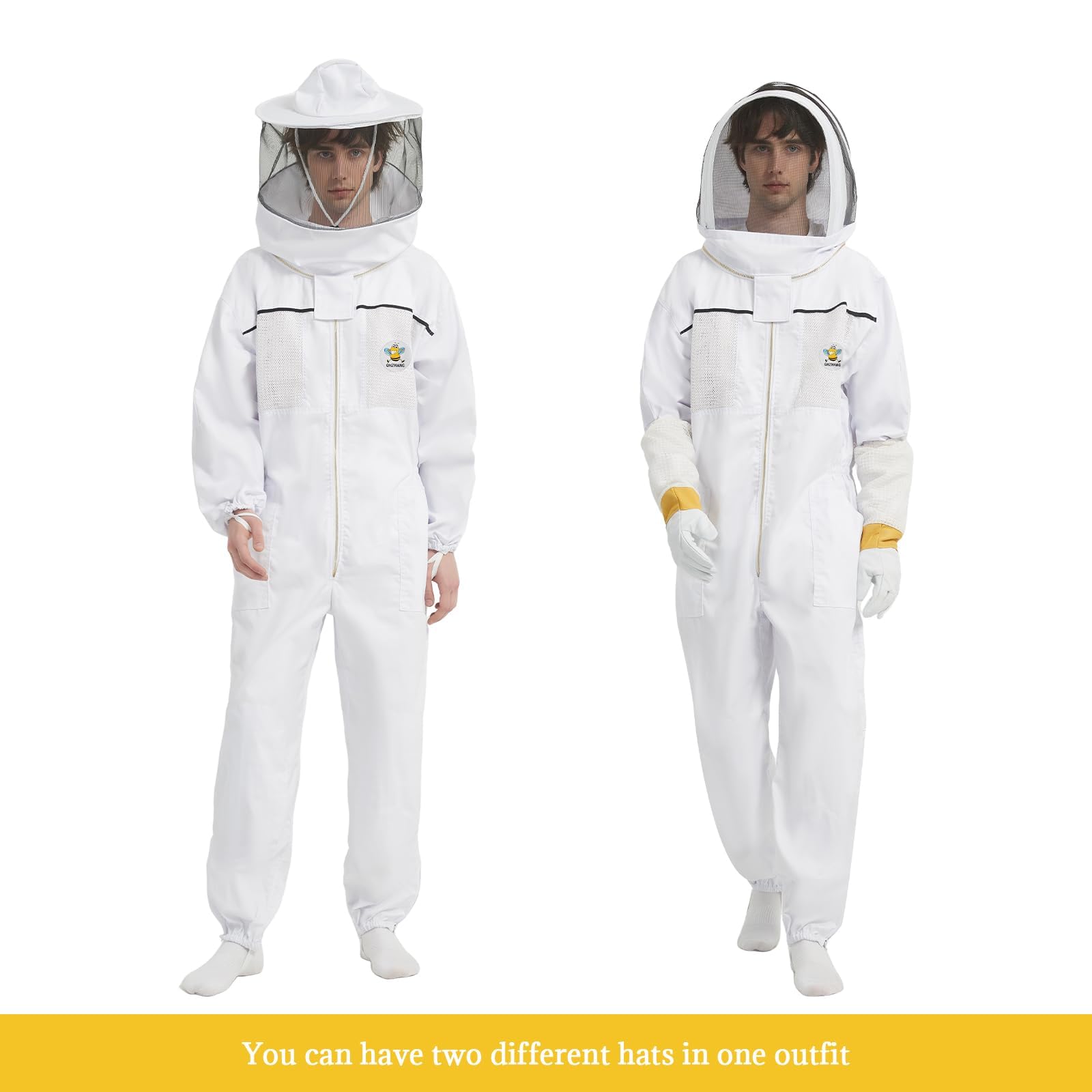 QHZHANG detachable round veil providing 360 degree view and airflow