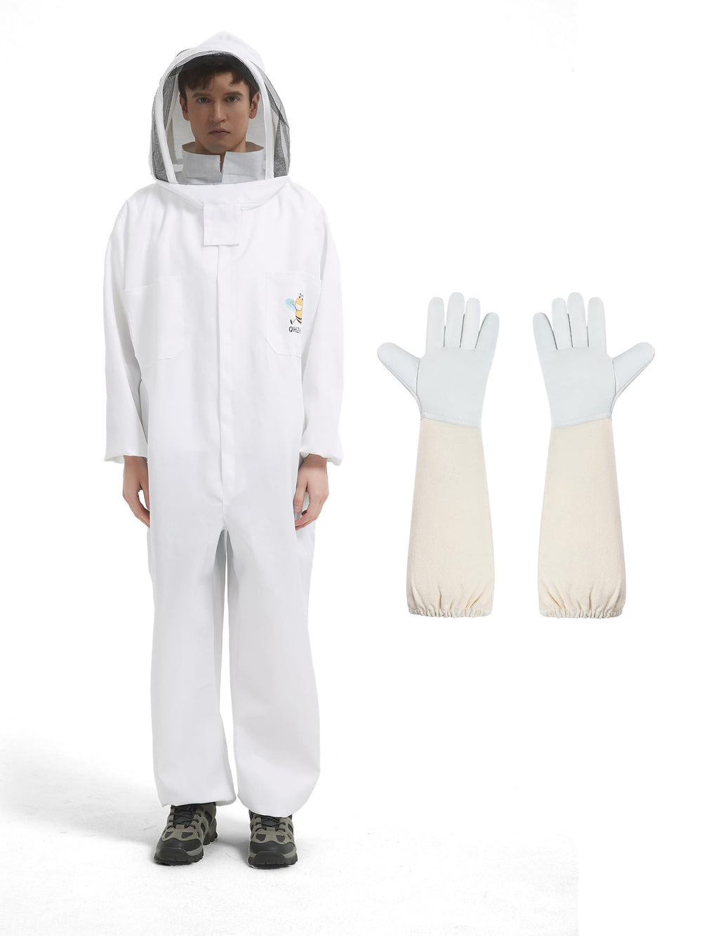 QHZHANG front view full suit showing full-body protection and coverage
