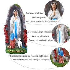 QIANLING close-up of Saint Bernadette kneeling showing facial expression and emotional connection