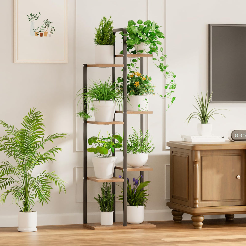 Qiaogreen adjustable grow light heads angled to illuminate multiple shelves