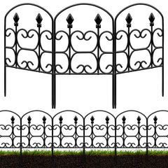 QIAOKAIYAN front view assembled fence showing clear bed definition and curb appeal