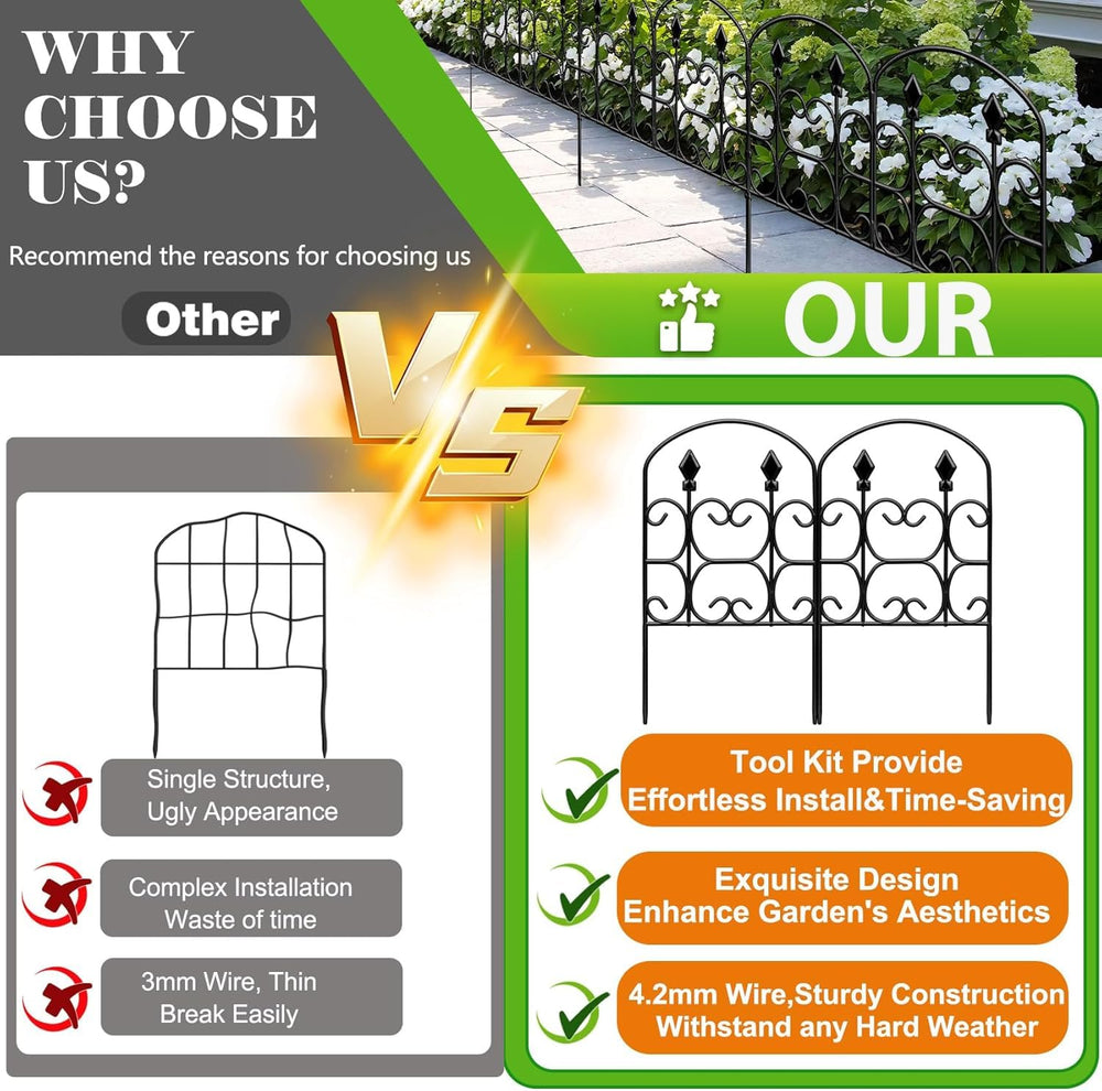 QIAOKAIYAN installed garden border highlighting clear bed definition benefit