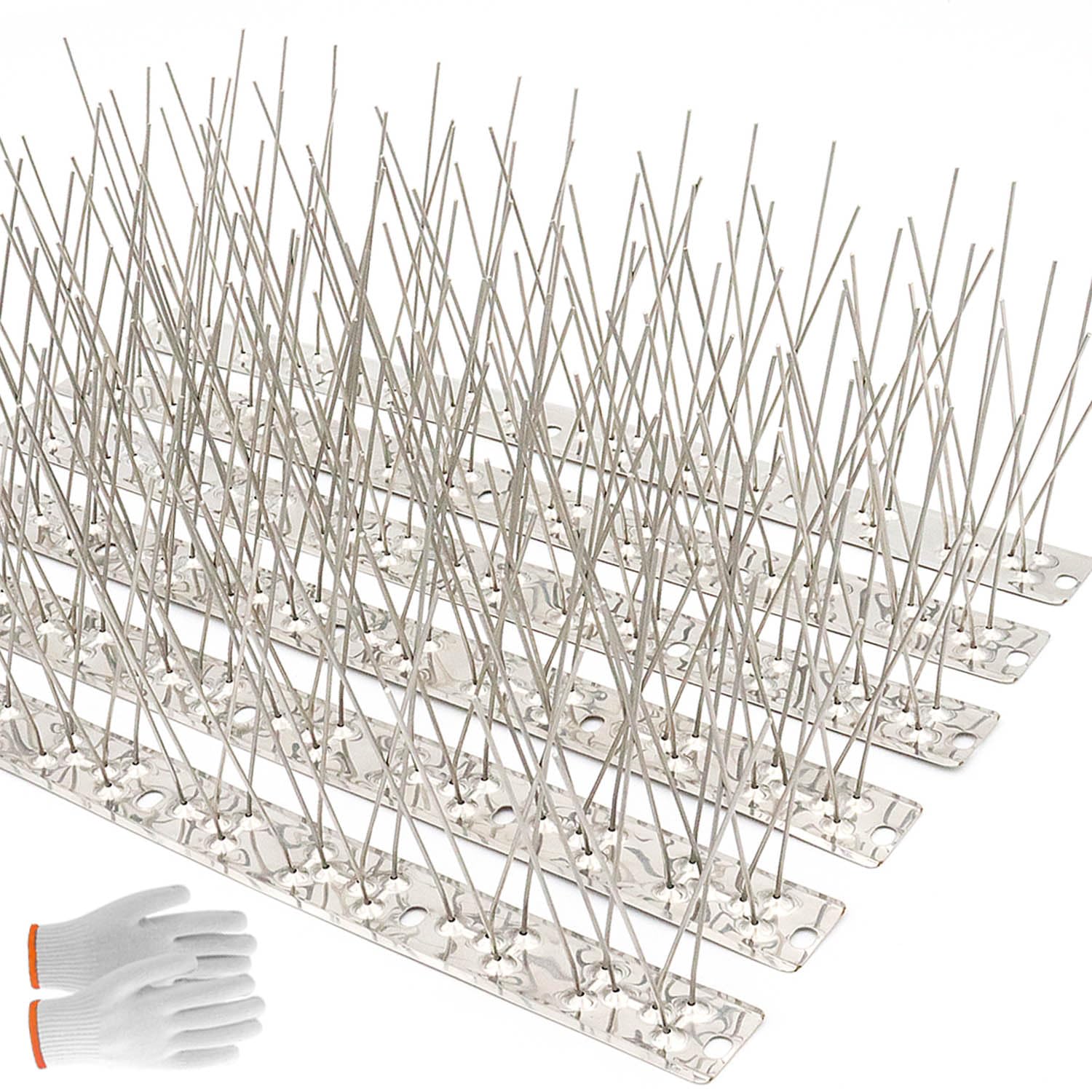 QIEGL front view of packaged bird spike strips showing full kit benefits