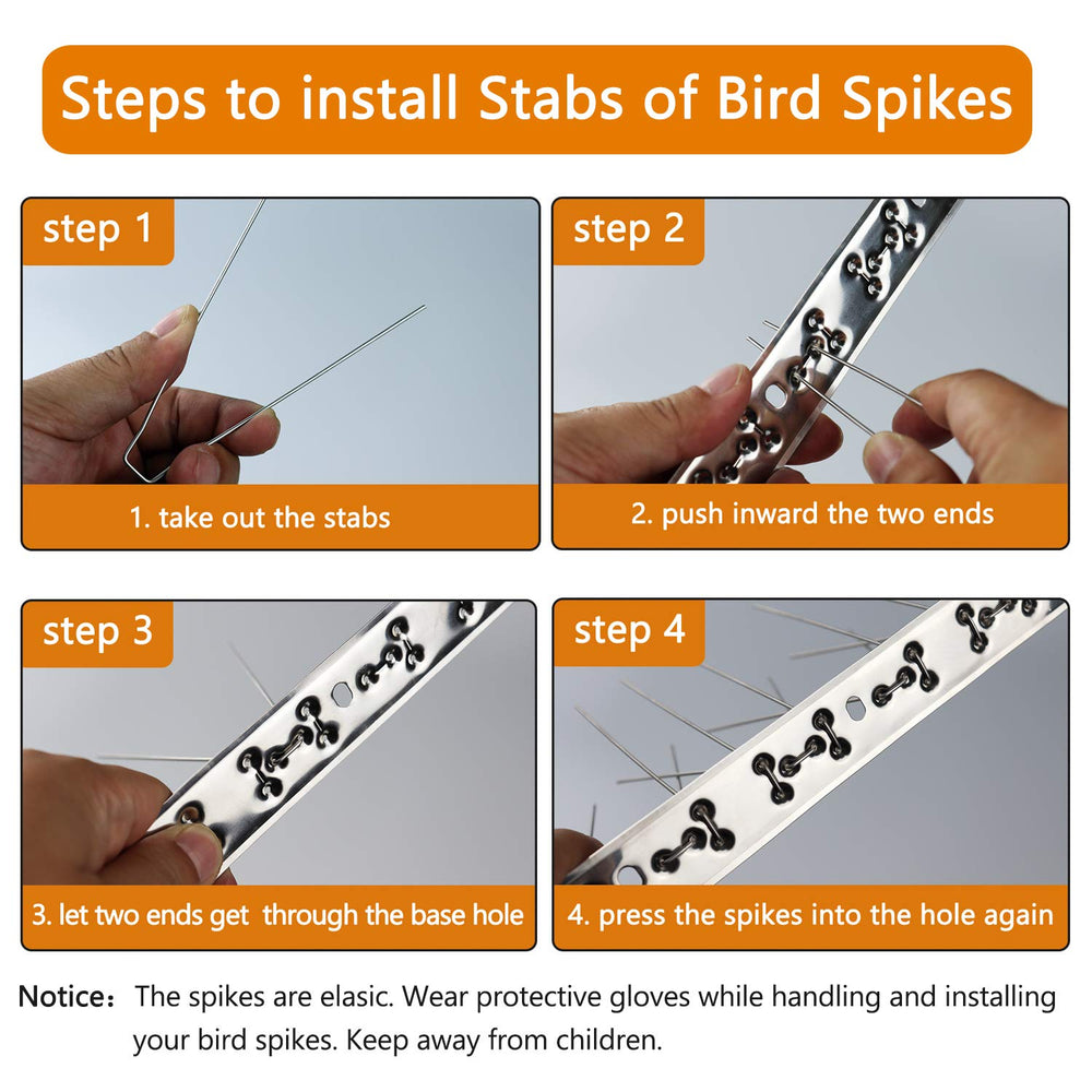 QIEGL spikes alongside a ruler showing 13-inch strip scale