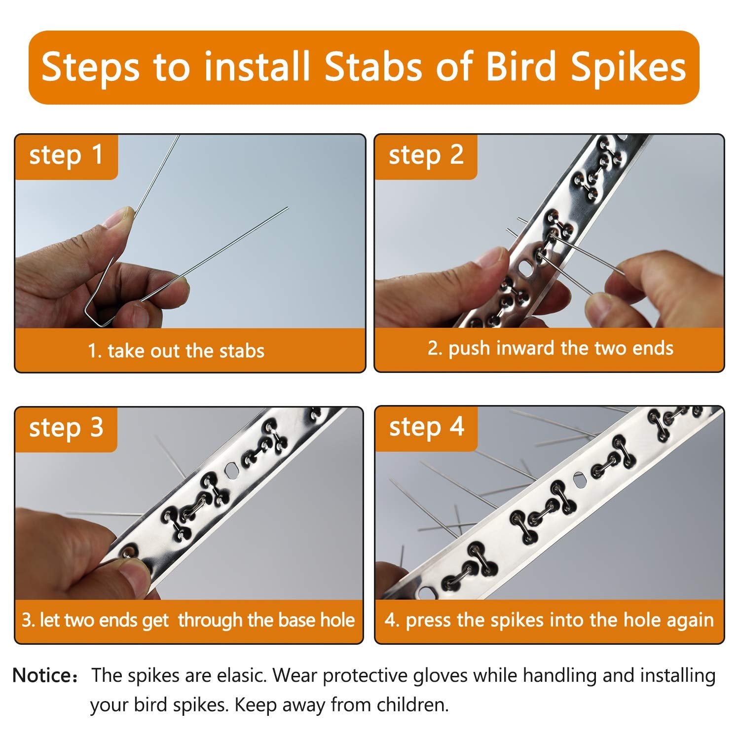 QIEGL spike strip next to a ruler showing size and 13-inch length