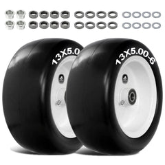 QILINGLORY front view assembled wheel pair showing durable design and ready-to-install benefit