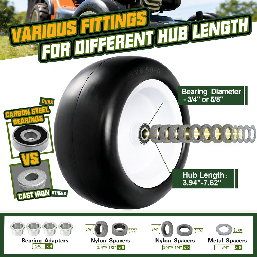 QILINGLORY hub bore and grease fitting detail for easier bearing lubrication