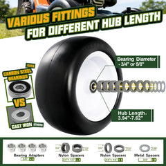 QILINGLORY hub bore and grease fitting detail for easier bearing lubrication
