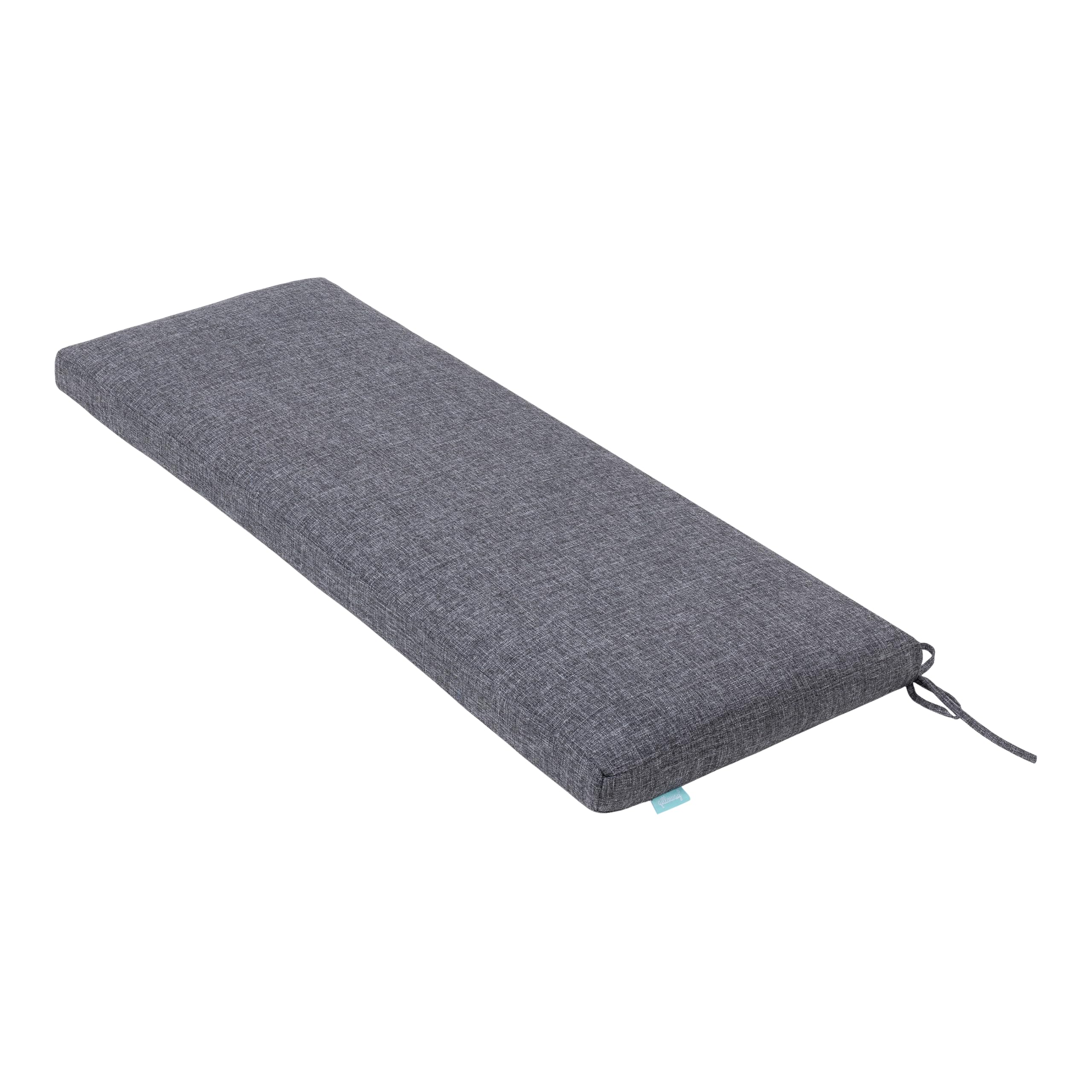 QILLOWAY bench cushion front view showing charcoal grey color and neat finish