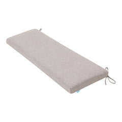 QILLOWAY bench cushion front view showing neutral tan gray finish and neat stitching for durable seating