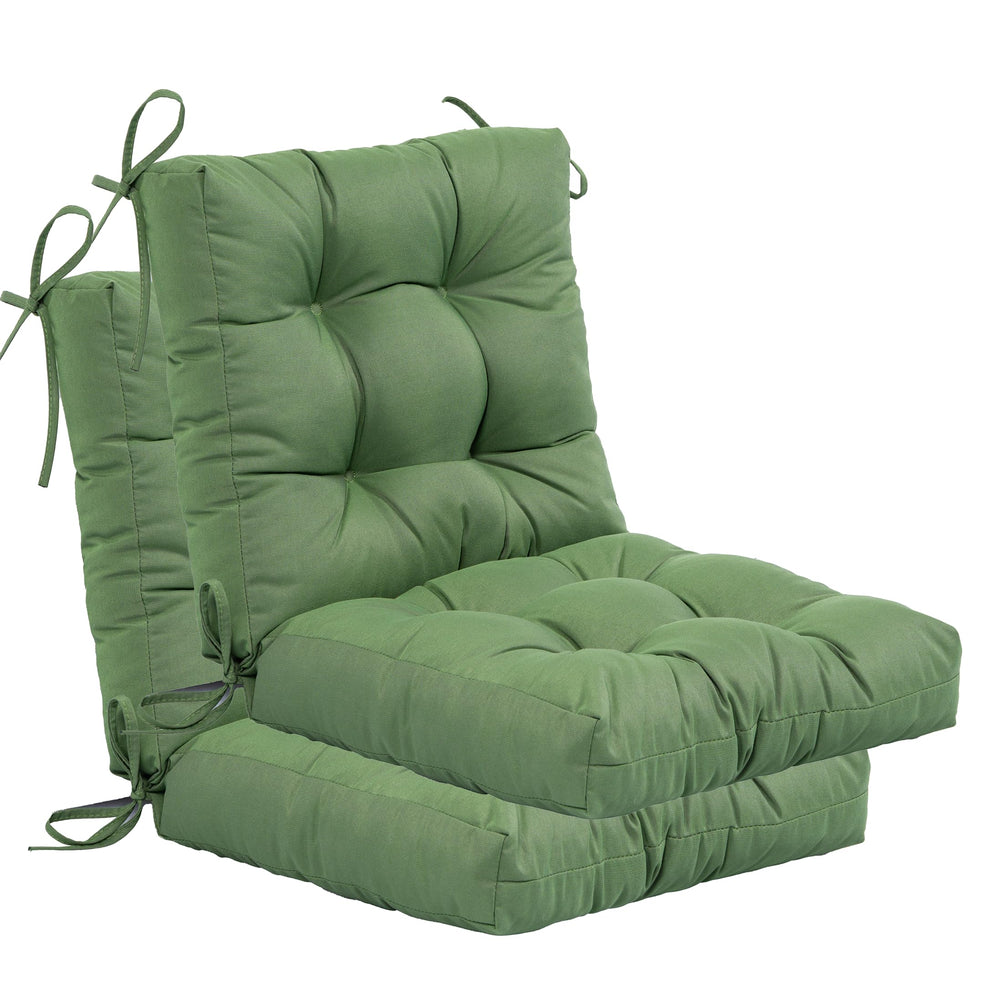 QILLOWAY front view of dark green cushions showing matching pair and comfort