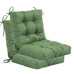 QILLOWAY front view of dark green cushions showing matching pair and comfort