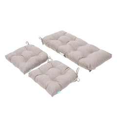 QILLOWAY front view of 3-piece loveseat and seat cushions for stylish comfort