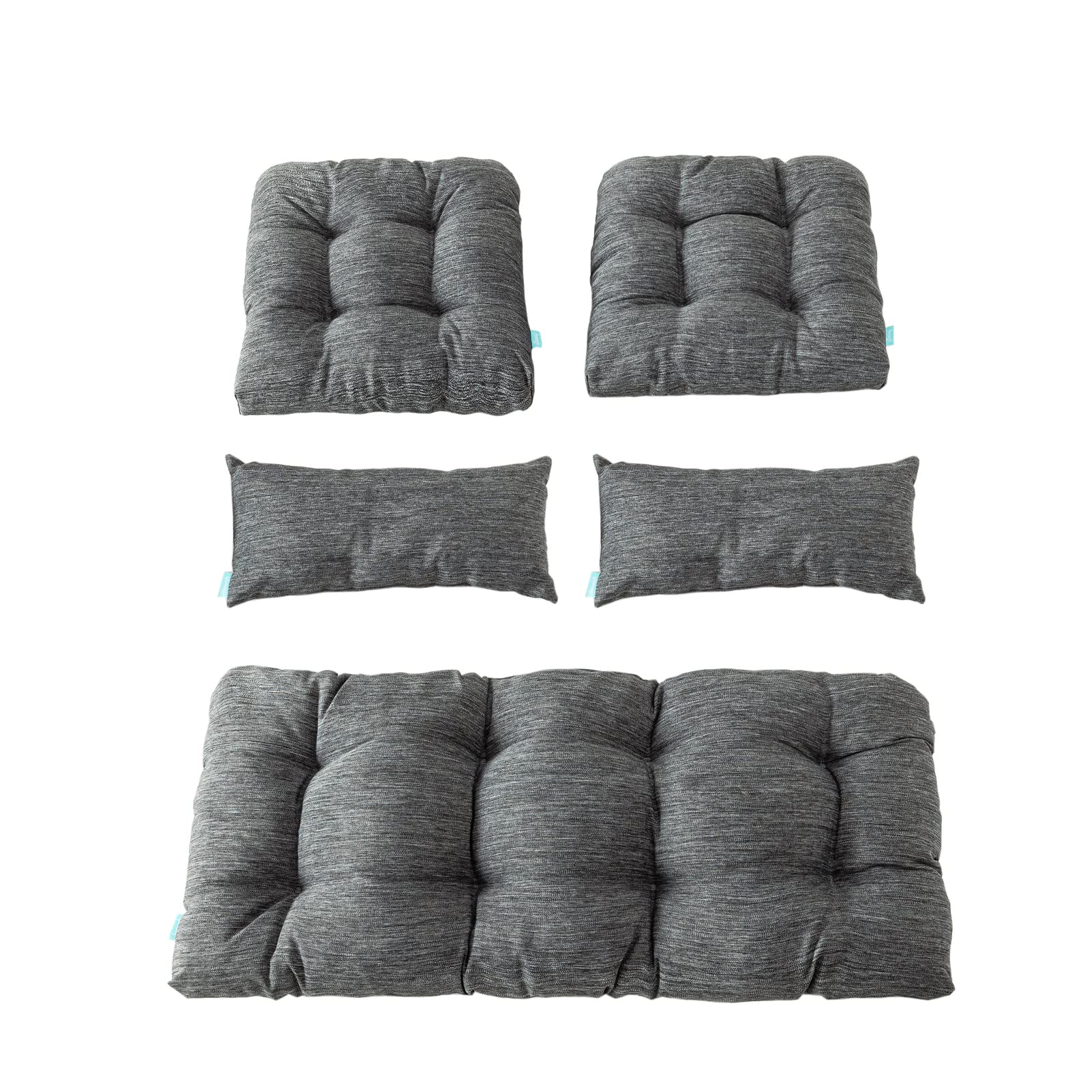QILLOWAY front view of full 5-piece set showing neat fit and cohesive style