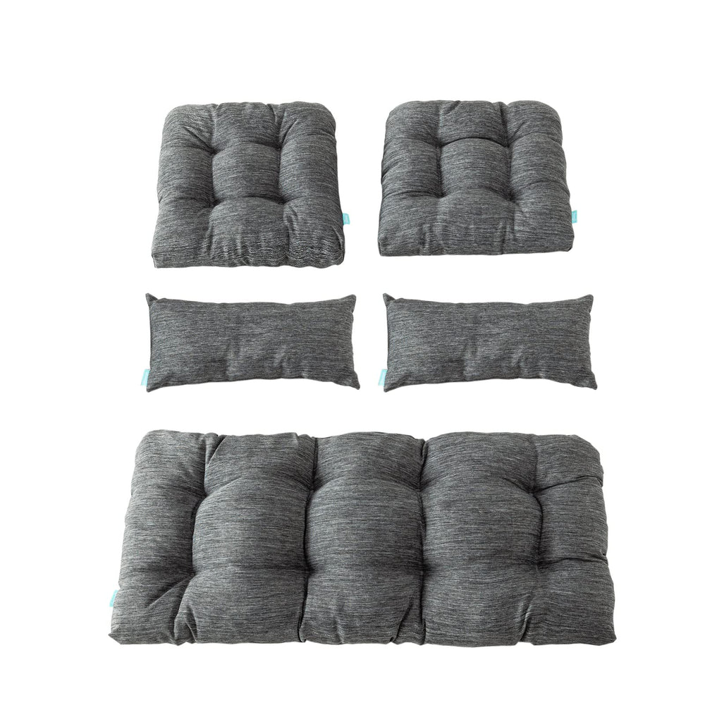 QILLOWAY front view of full 5-piece set showing neat fit and cohesive style
