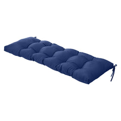QILLOWAY front view navy bench cushion showing full coverage and neat edges for comfortable seating