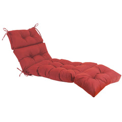 QILLOWAY front view red chaise cushion showing full fit and vibrant color benefit