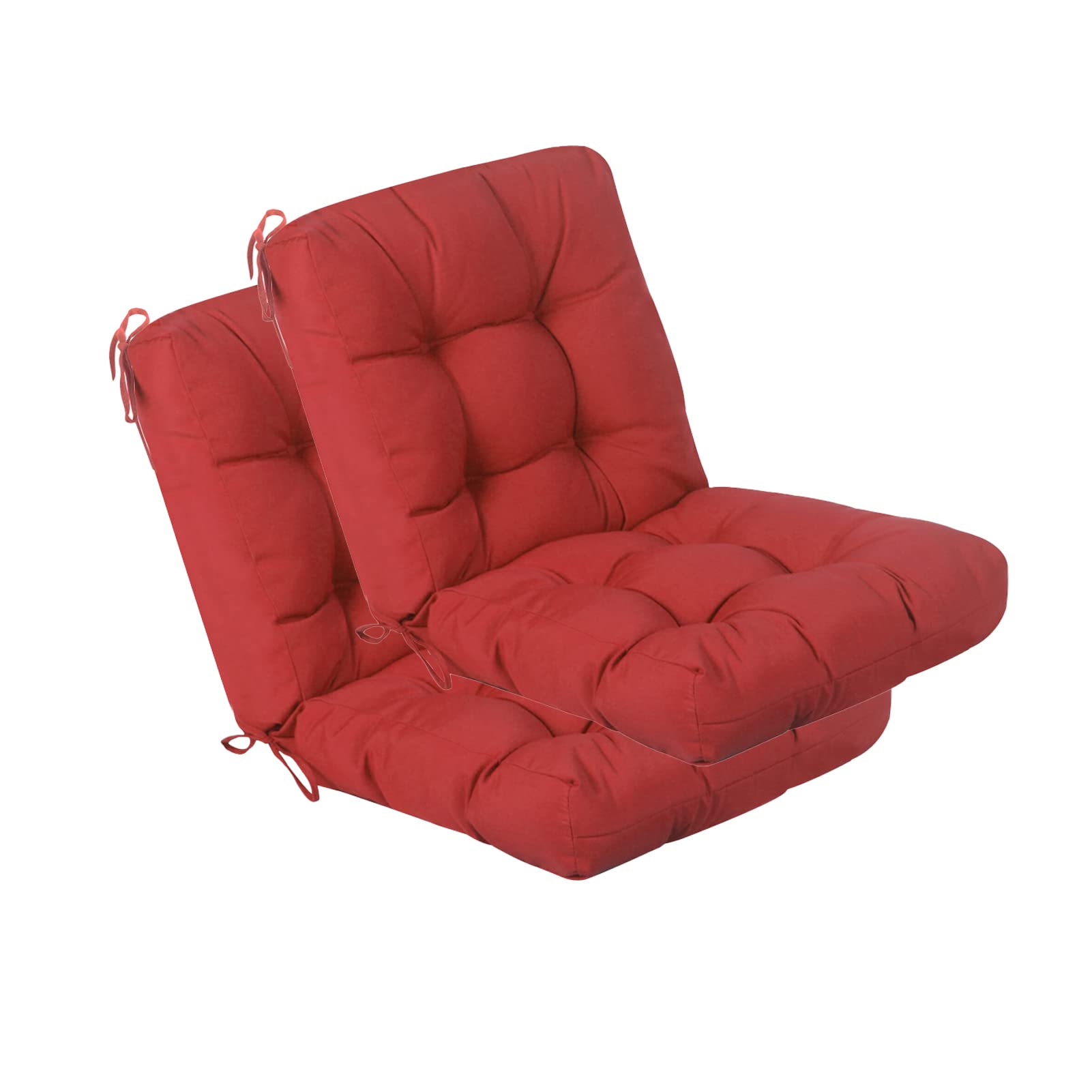 QILLOWAY front view red cushion showing vibrant outdoor-ready cover and comfortable support