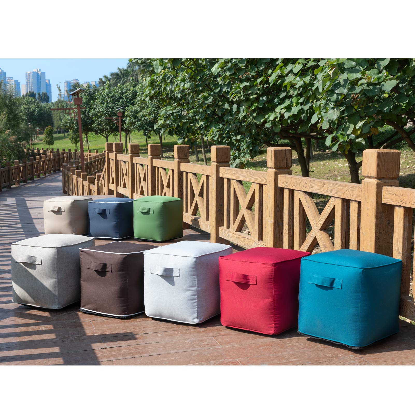 qilloway ottoman with cover partially removed demonstrating washable cover and easy care