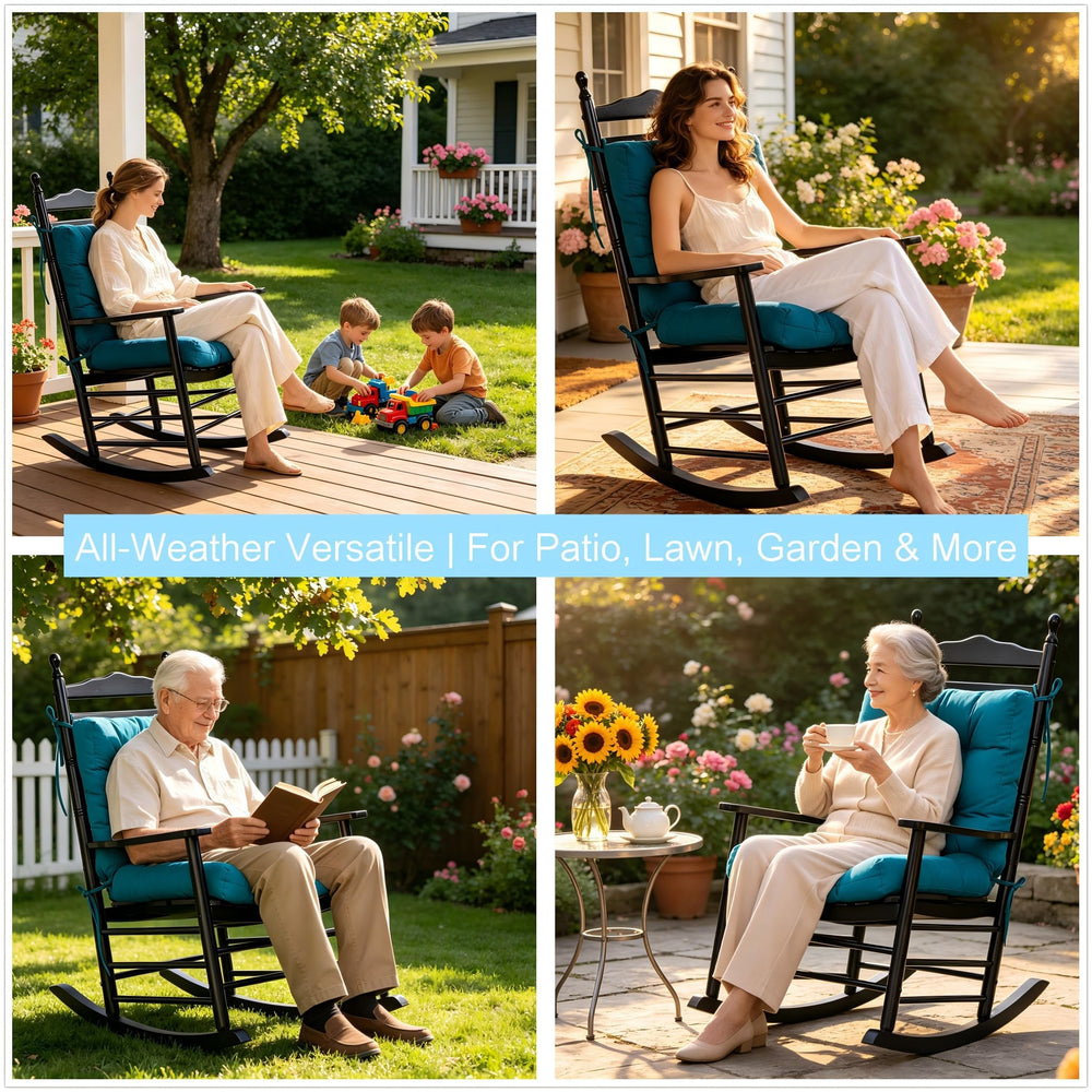 QILLOWAY paired cushions on patio table set showing coordinated look
