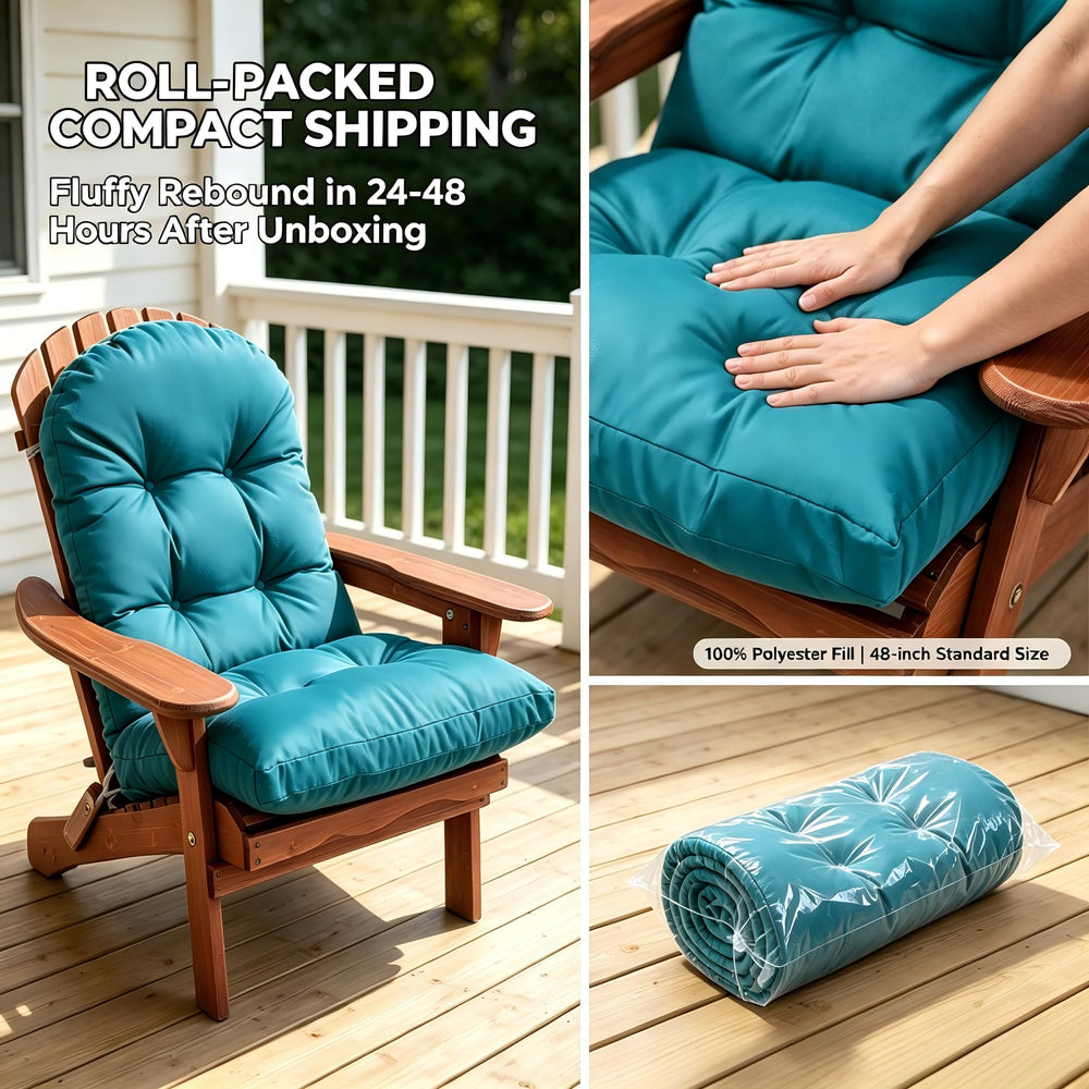 QILLOWAY cushion beside a seated person showing size and scale benefits