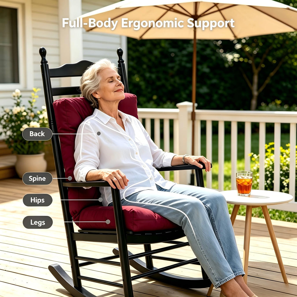 QILLOWAY tied cushion back showing secure ties to prevent slipping on chairs