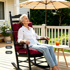QILLOWAY tied cushion back showing secure ties to prevent slipping on chairs