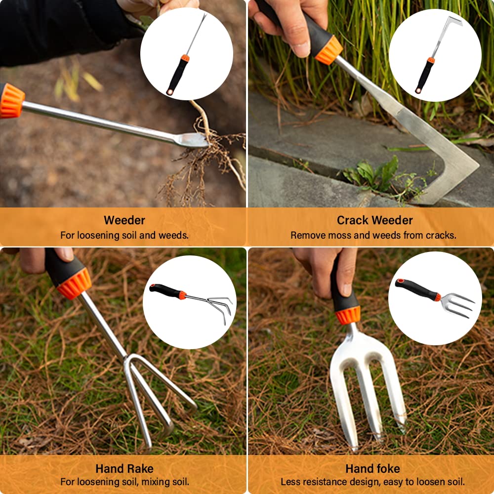 QINGFANGLI ergonomic soft handles detail for comfortable non-slip grip benefit
