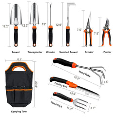 QINGFANGLI garden tools laid out on grass for quick selection and task readiness