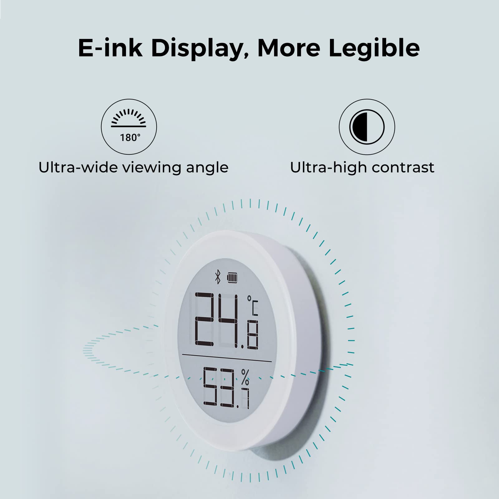 qingping angled display illustrating paper-like E Ink readability from different viewpoints