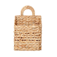 QINGTUHOME hanging basket front view showing rustic storage and entryway organization benefit