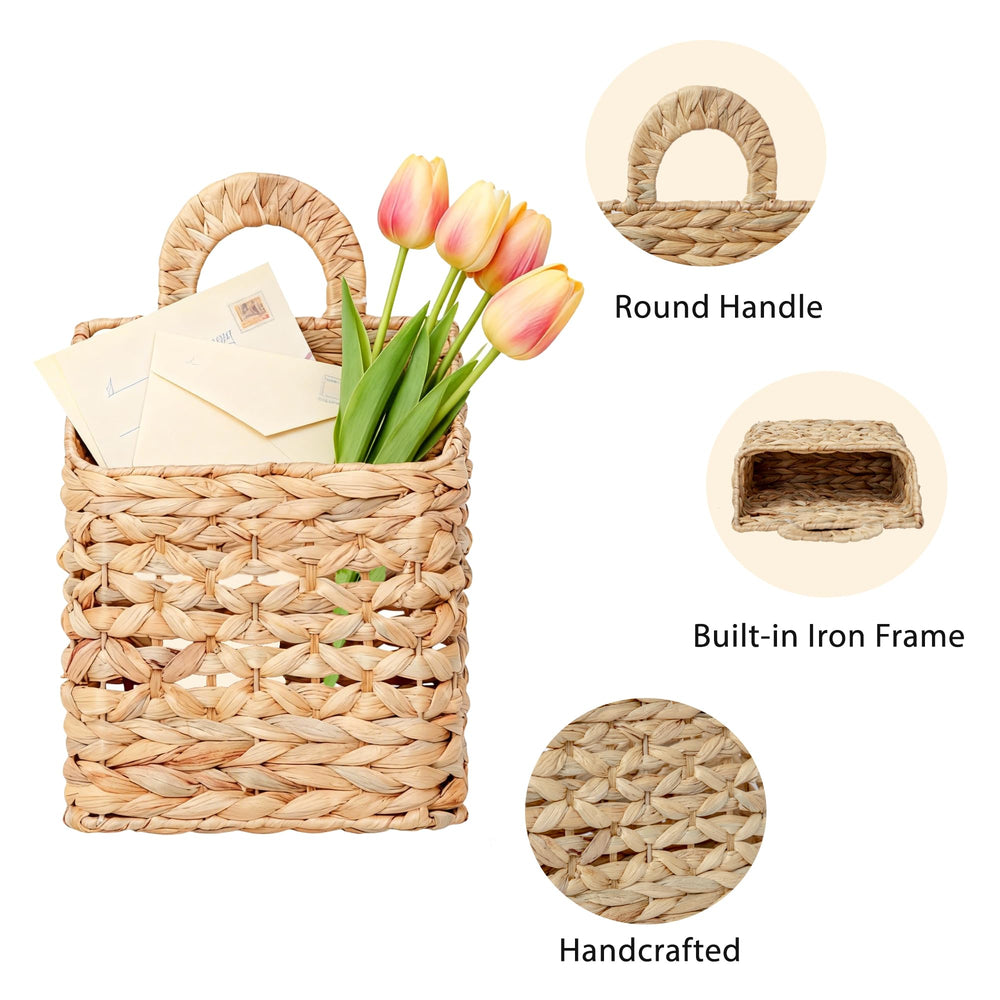 QINGTUHOME visible metal frame inside basket demonstrating sturdy shape retention benefit