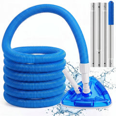 Qinyoung kit front view showing hose, head, and pole for complete cleaning