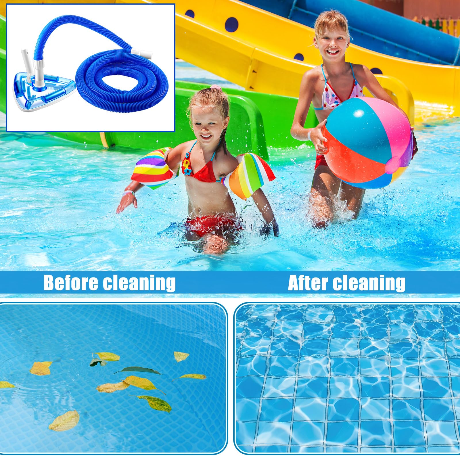 Qinyoung coiled 18 ft hose displaying length and scale advantage