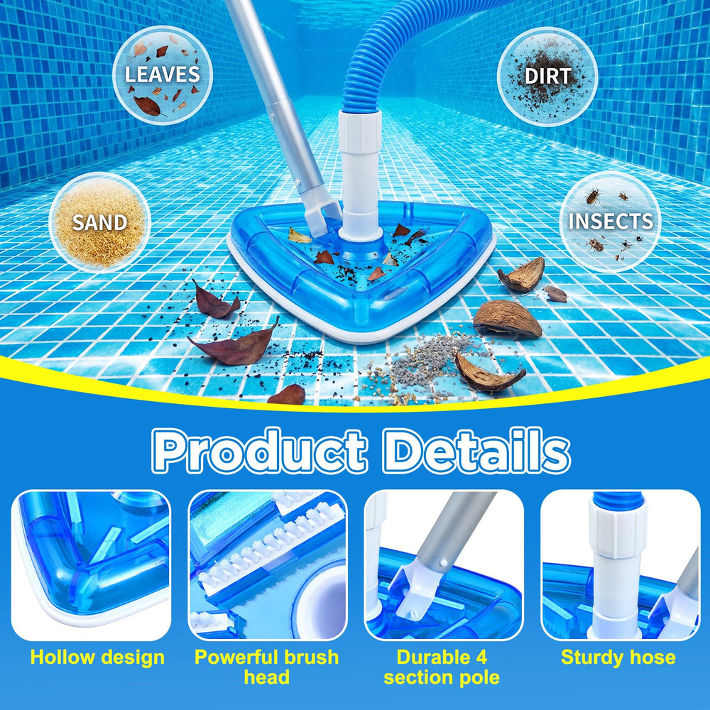 Qinyoung triangular vacuum head detail with rubber buffer protecting pool walls