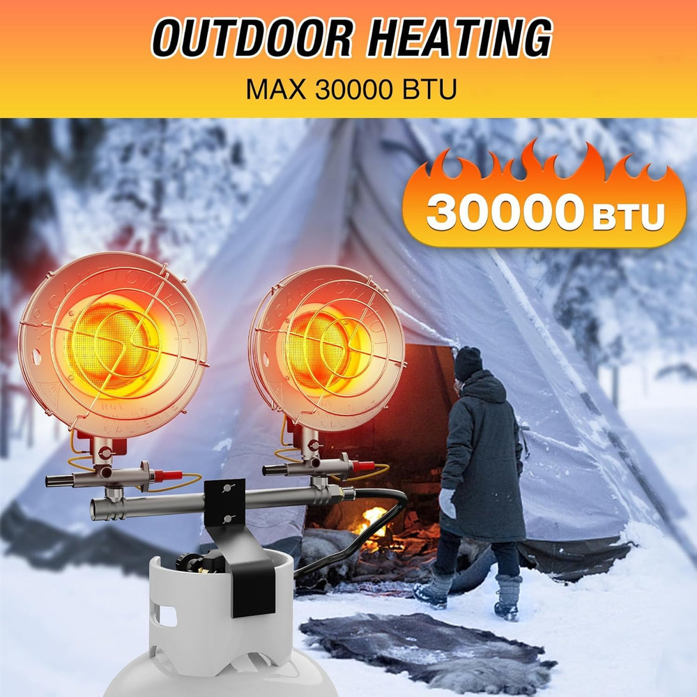 QIOMALA close-up of aluminum reflector and burner for clear heat direction