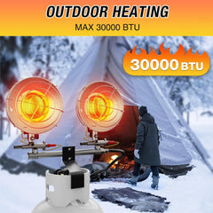 QIOMALA close-up of aluminum reflector and burner for clear heat direction