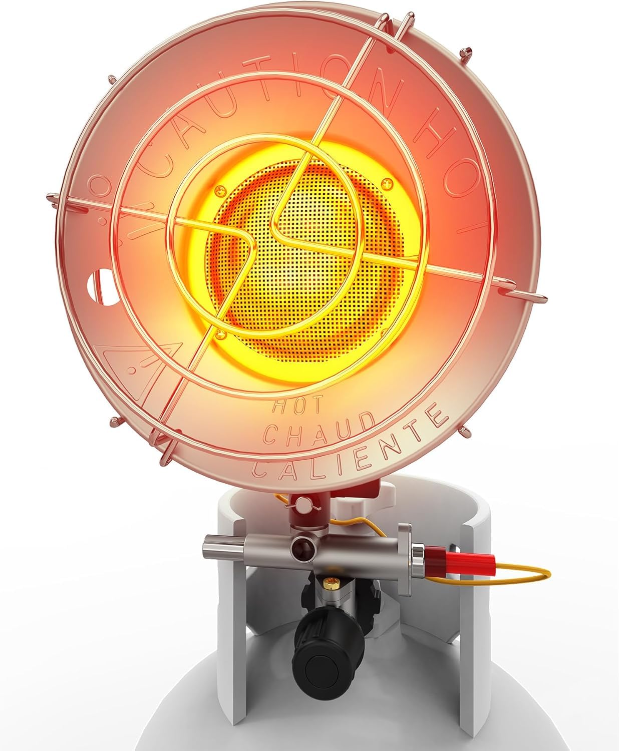 QIOMALA front view heater showing compact design and quick warmth