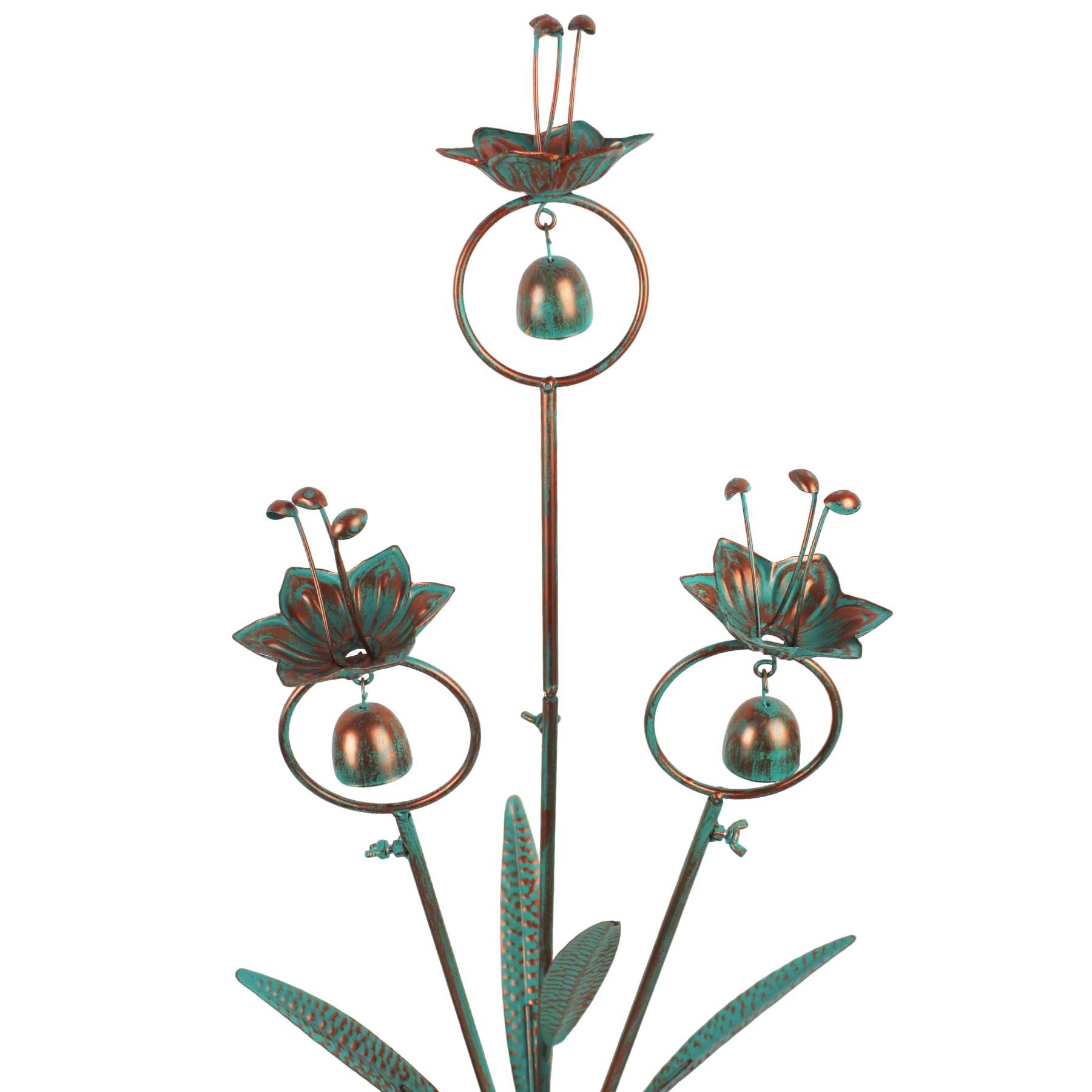 Qipade front view of calla lily stake showing elegant vertical accent
