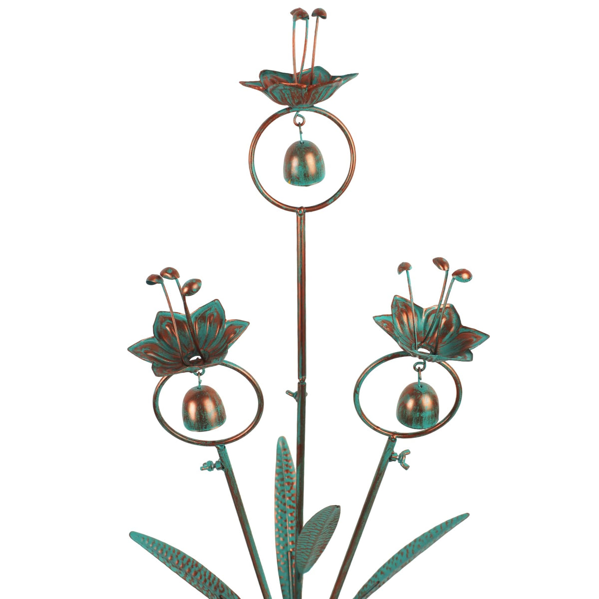 Qipade front view of calla lily stake showing elegant vertical accent