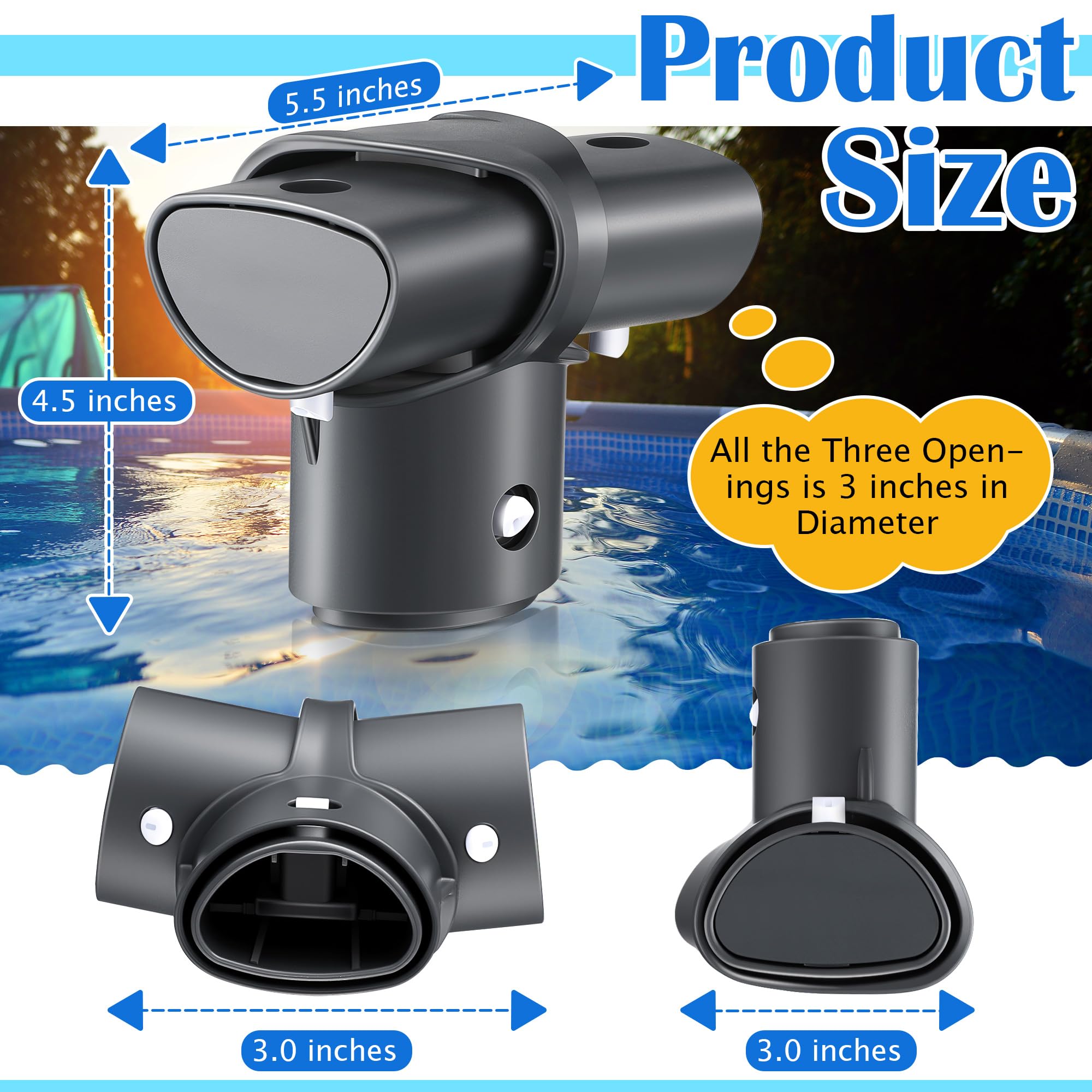 Qiyaz close-up of T-joint texture showing durable plastic and corrosion resistance