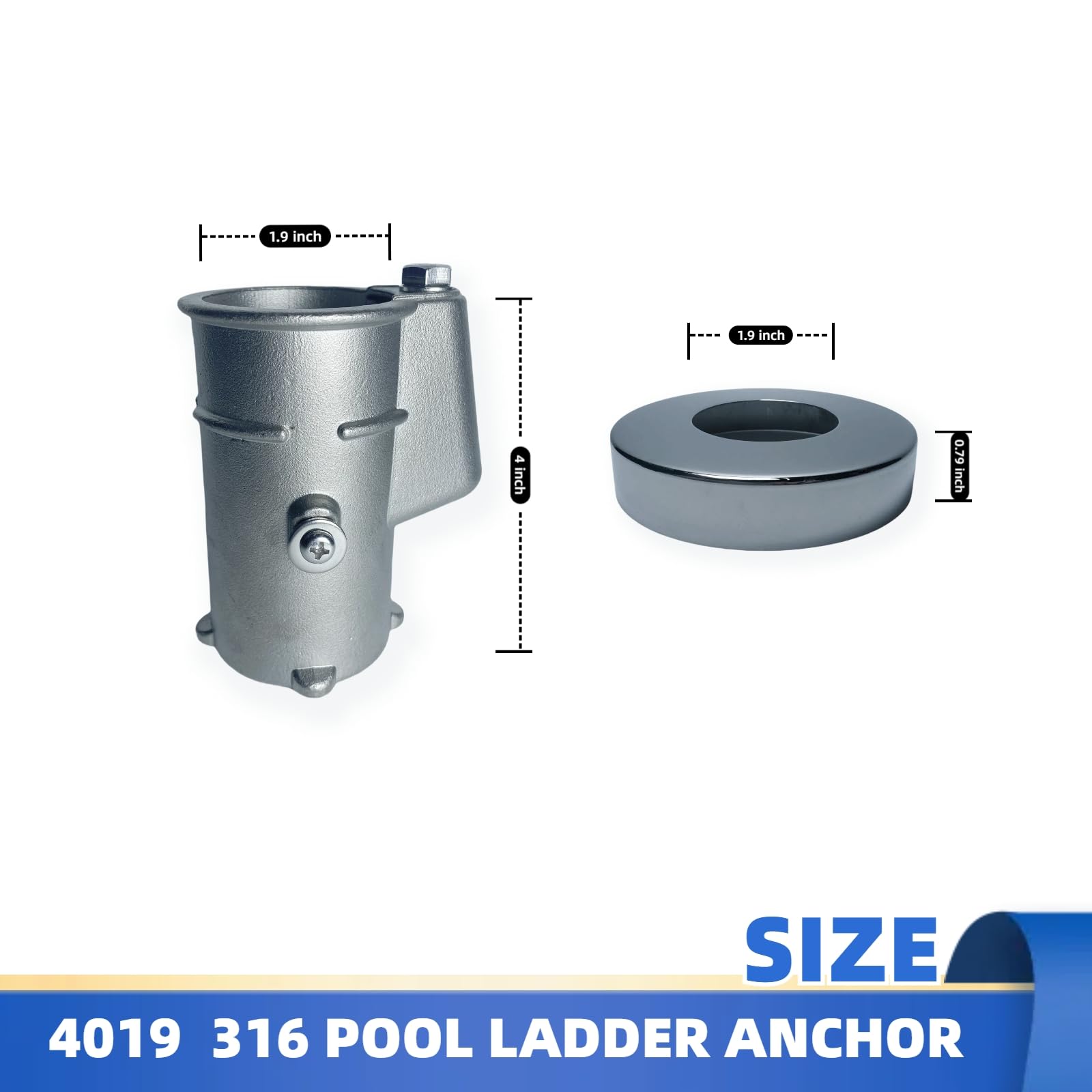 QKWL anchor wedge side view, demonstrates non-slip stability benefit