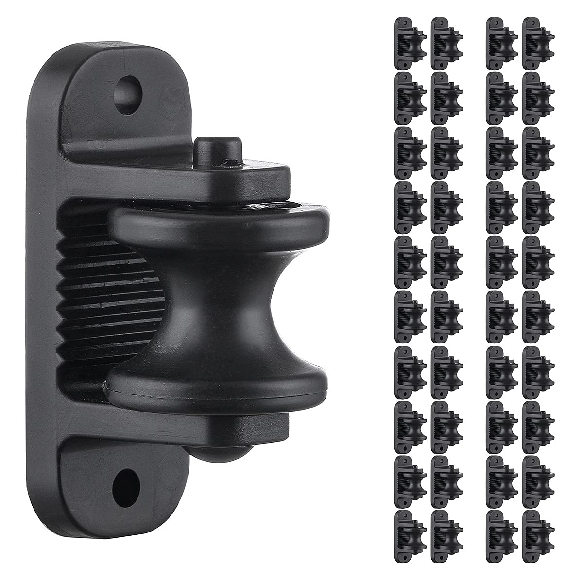 QMARK front view of 40-pack insulators shows durable package and quick install benefit