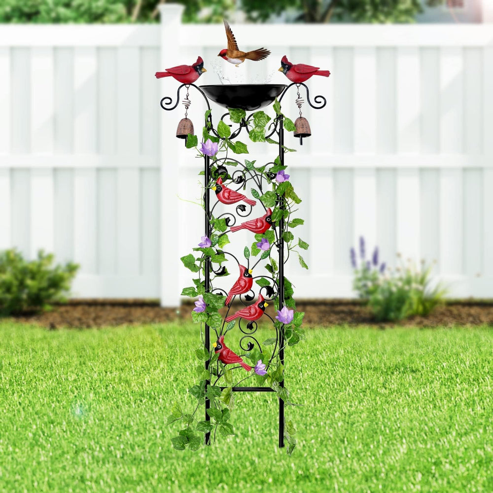 Qmetalart trellis beside potted plant showing height and scale for planning