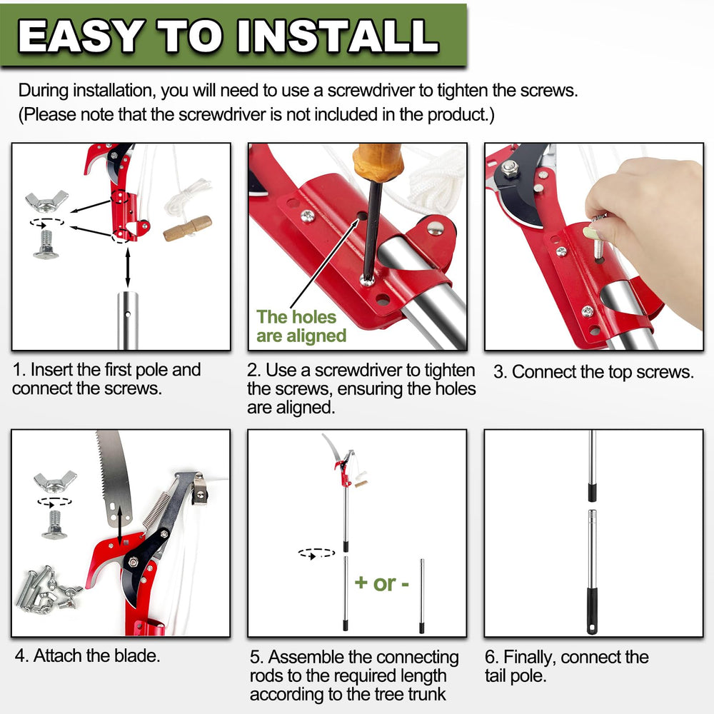 QNFANN detachable cutter closeup for clean small-diameter branch cuts